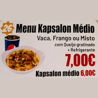 Menu Kapsalon Médio