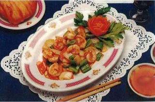 Gambas Con Salsa Picante