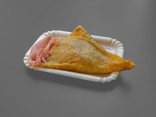 Crêpe con fontina e prosciutto cotto