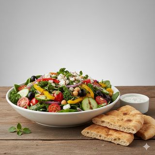 Vegetariana salad e pane