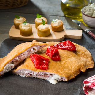 Cachopo Con Jamón Y Queso Cabrales para 2-3 + patatas fritas caseras
