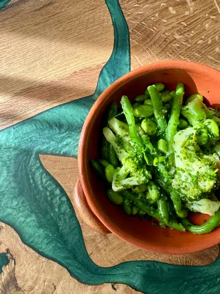 Mix legume verzi cu lamaie si ulei de masline