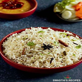 Arroz basmati com cuminho e ervilihas