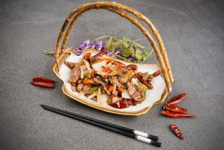 S30 Agnello sale pepe e cumino, Tofu saltato con verdure