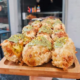 Frittatina mortadella e pistacchio