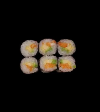 Maki de salmón con aguacate (6 uds.)