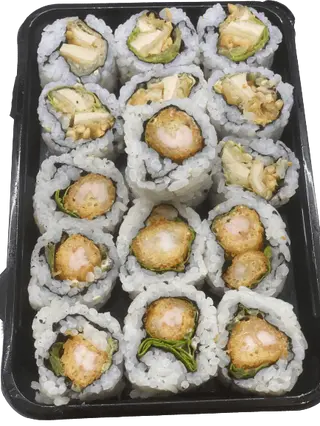 A34 - California Gambas Panadas + California Frango Frito com Amêndoas