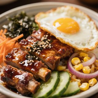Bowl De Costillas Teriyaki Con Arroz