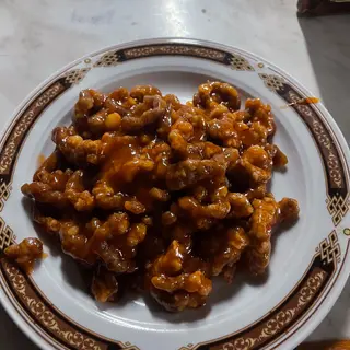 Ternera Frita Con Salsa Agridulce