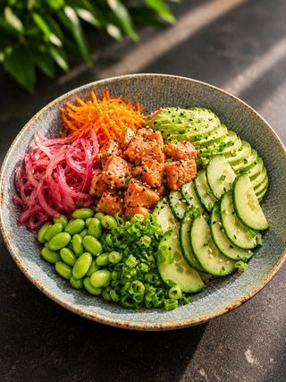 Salmon poke bowl