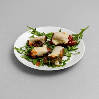 Porzione di peperoni gratati