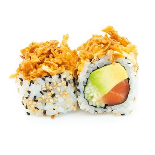 Crunch roll salmón, aguacate (8 uds.)