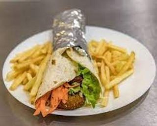 Menu falafel wrap(100% vegetariana)