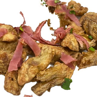 1. Crujientes De Alcachofas Con Jamón O Foie