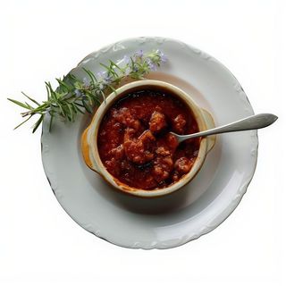 Ración de magra con tomate