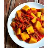 Boiled Yam with Pepper Stew
