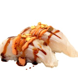 167-Nigiri lubina flameado