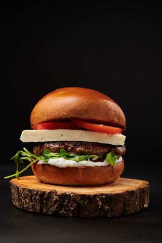 Greek taste with fries and sos burgatore