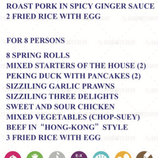 Menú especial para 8 personas