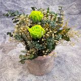 CENTRO ETERNO 2 ROSAS VERDE