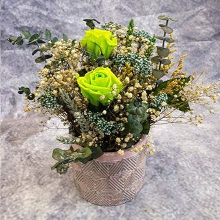 CENTRO ETERNO 2 ROSAS VERDE