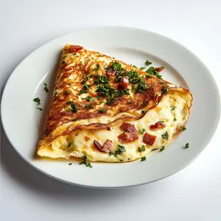 Omelette Fromage & Charcuterie De Dinde Fumée