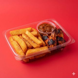 Yam Chips + Chicken Wings (2Pcs)
