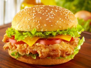 Hamburguesa De Pollo Frito Grande