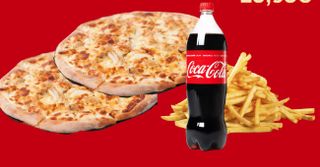 2 Pizzas Kebab + Chips + 1l Cola