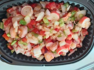 Pipirrana de pulpo y bocas de mar