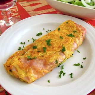 Omelete de Fiambre e Batatas Fritas