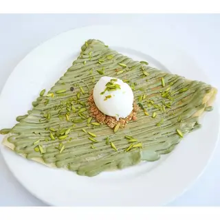 Iced Pistachio Crepe