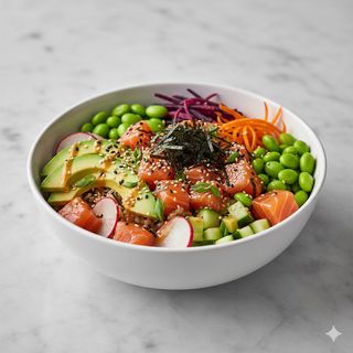 Poke Bowl De Salmón Saludable