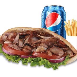 Kebab Sólo Carne + Patatas + Pepsi 330ml