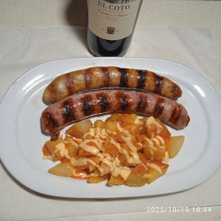 Butifarra de pincho y butifarra de Rocafort a la brasa 