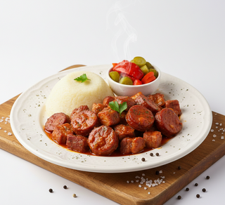 Tochitură cu afumătură și cârnați