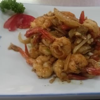 Prawns and Spring Onion