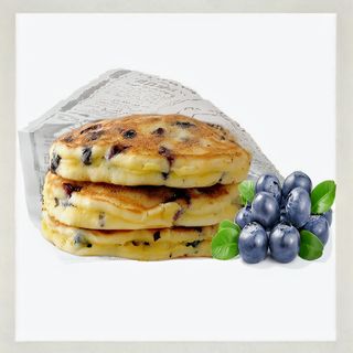 Trio pancakes blueberry (simple)