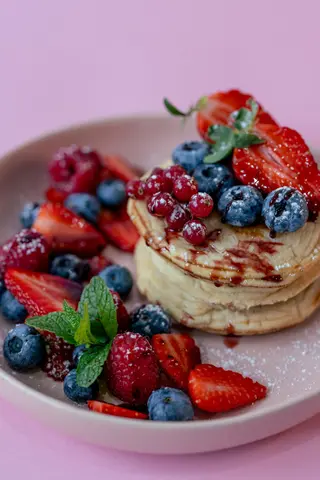 Panquecas Doces Frutos Vermelhos