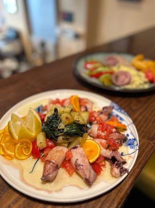 Punjene lignje sa gamborima i mozzarellom 550gr