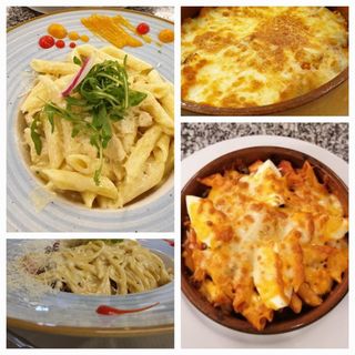 Penne cu piept de pui si sos gorgonzola