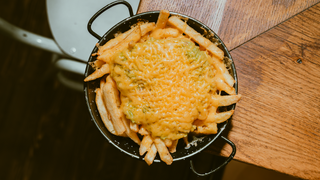 Loaded fries with guacamole