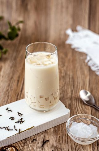 Bubble Tea Green Milk Tea With Nata De Coco 50 cl