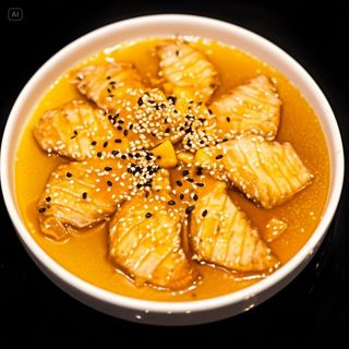 206. Carpacio de Salmón Flameado 8P. Flamed Salmon Carpacio 8P