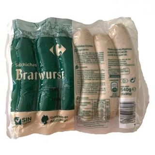 Salchichas Bratwurst Carrefour Sin Gluten 540 Gr.
