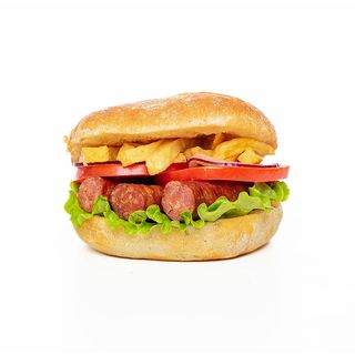 Сандвич с домашна пушена наденица (320г)