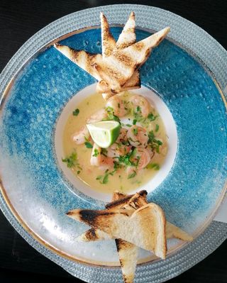 Creveti Al Burro + pita greceasca