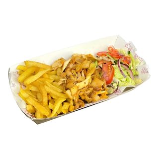 Донер в лодочке с курицей