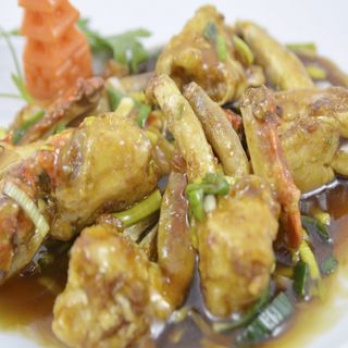 89. Cangrejo chino con cebolleta y jengibre