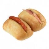 Panes de ajo con ingredientes y mozzarella (2 uds.)